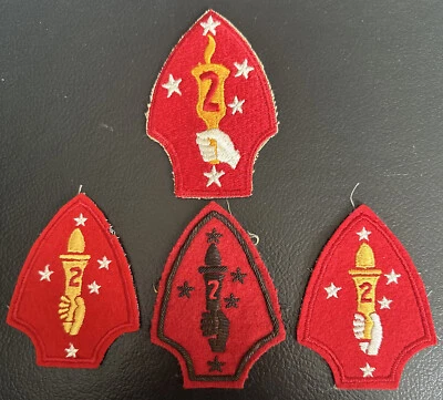 WW2 US 2nd Marines patches. One bullion!!! Not US army  - Image 1 of 3