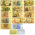 Zimbabwe Gold Banknotes Paper Money World Art Plastic Paper Money World Currency