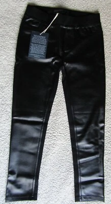 Leggings negros de PVC frente a frente Cherokee para niñas 7-8 años totalmente nuevos con etiqueta Foto 1 de 4