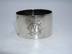 SCHÖNE RUNDE HANDTUCH MASSIV SILBER PUNZE MINERVA INITIALEN M.C - Bild 1 von 4