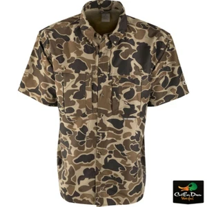 DRAKE WATERFOWL EST WINGSHOOTER'S SHIRT SHORT SLEEVE OLD SCHOOL CAMO - Picture 1 of 2