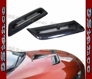 Fit 08-13 Lancer EVO X Sedan CFRP Carbon Fiber Front Engine Add-On Grille Cover - Bild 1 von 3