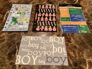 Baby Boy Birthday Stickers Lot Of 4 - Picture 1 of 4