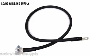 2 FT # 1 GAUGE HD TOP POST, NEGATIVE BATTERY CABLE MADE IN USA - Picture 1 of 1