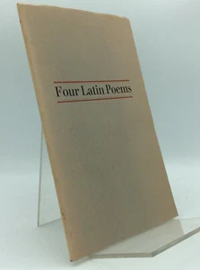 FOUR LATIN POEMS by Peter Davidson - 1980 - limited ed. - Alan Powers illustrate - Picture 1 of 4