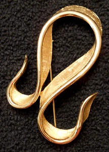Marcel Boucher Statement PIN Avon Belleville strukturiertes Band BROSCHE 7507 Vintage 3"  - Bild 1 von 5