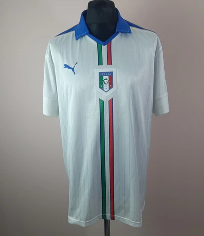 Italy 2015/2016 PUMA Away Football Shirt Men's Size 2XL Soccer Jersey White Cover