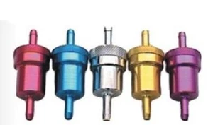 ALUMINUM FUEL FILTER CHROME 5/16" - Picture 1 of 1