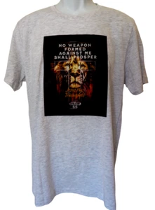 Camiseta gris jaspeado talla grande No Weapon Formed Against Me Shall Prosper - Imagen 1 de 4