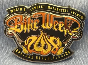 Daytona Beach FL Bike Week Solapa Chaleco Prendedor Harley Nuevo - Imagen 1 de 4