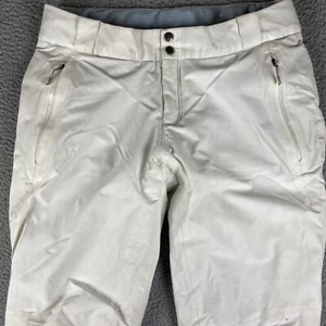 Columbia Snow Pants Womens Large White Omni Tech Heat Waterproof Skiing Bugaboo - Picture 1 of 17