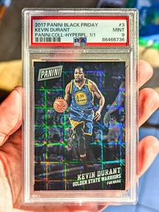 2017 Panini Black Friday Panini Collection Hyperplaid #3 Kevin Durant 1/1 PSA 9 - Picture 1 of 4