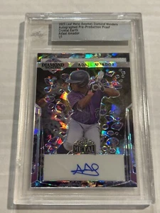 2024 LEAF METAL ADAEL AMADOR DIAMOND WONDERS 1/1 PURPLE CRYSTAL AUTO SLABBED - Picture 1 of 2