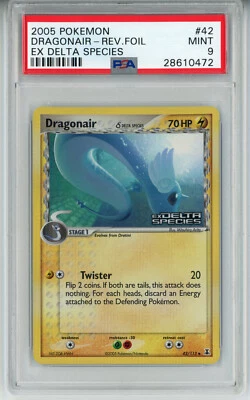 2005 POKEMON EX DELTA SPECIES DRAGONAIR #42 REVERSE PSA 9 MINT #28610472 - Image 1 of 2