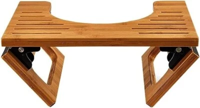 Taburete de baño de bambú de 7 pulgadas para adultos, taburete plegable. neuvo. - Image 1 of 4