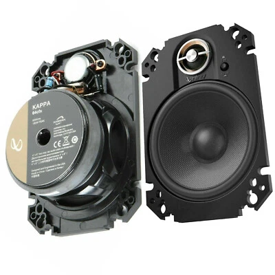 2x INFINITY KAPPA 64CFX 4"x6" 180 WATT 2-WAY PLATE SPEAKERS 4"x 6"
