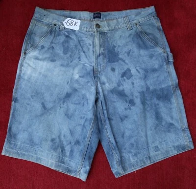 ОСНОВНЫЕ ИЗДАНИЯ ДЖИНСЫ ПЛОСКИЙ ПЕРЕДНИЕ ШОРТЫ. РАЗМЕР - W38 X L12. ЯРЛЫК NO. 68K - Изображение 1 из 3
