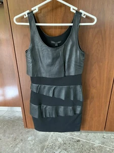 Vestido de cuero negro con etiqueta BLAQUE para mujer talla: pequeño - Imagen 1 de 9