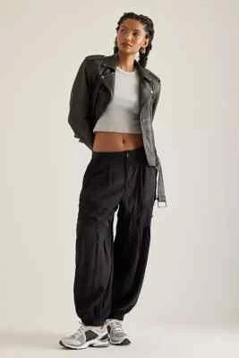 Pantalones de chándal de encaje con piezas de Anthropologie negros de pierna ancha nuevos con etiquetas Xs Foto 1 de 4