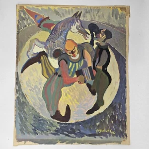 Gouache On Paper By Fred Fritschij, 1962, French Circus - Picture 1 of 11