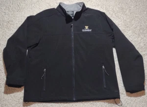 Guinness Soft Shell Jacket Men's XL Charles River Full Zip Fleece Lined Black - Picture 1 of 13