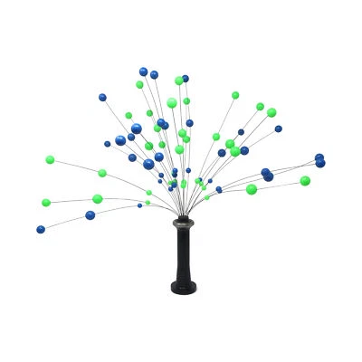 Escultura de bola cinética danesa moderna azul y verde años 60 Foto 1 de 4