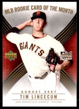 2007 Upper Deck MLB Rookie Card of the Month Tim Lincecum San Francisco Giants