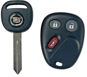 For 2003-2006 Cadillac Escalade 3B Remote Fob LHJ011 Combo With B102 Logo Key - Picture 1 of 7