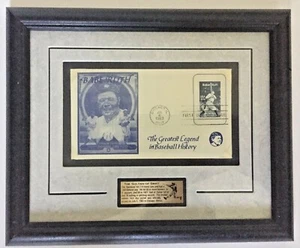 BABE RUTH OFFICIAL LEGACIES LIMITED EDITION FIRST DAY ISSUE CACHET 1983 FRAMED - Picture 1 of 12