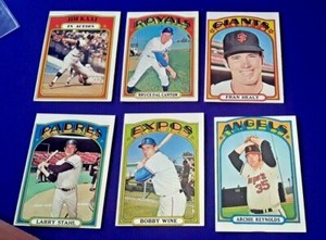 1972 TOPPS HIGH 6 DIF W/ WINE STAHL HEALEY KAAT JIM ARCHIE REYNOLDS NRMT