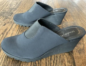 Donald J Pliner Marfa Wedge Slide Black Sandals Women's US Size 6 M Closed Toe - Picture 1 of 16