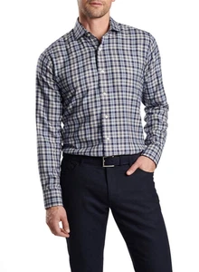 PETER MILLAR Crown Crafted Bari italienisches Flanell Freizeithemd marineblau Gr. L 275 $ - Bild 1 von 15