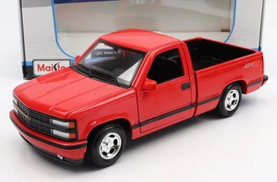MODELLINO FURGONE STATICO MAISTO CHEVROLET 454 SS PICK-UP 1993 ROSSO SCALA 1/24 - Immagine 1 di 4
