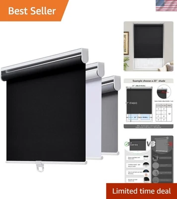 Cordless Blackout Roller Shades 23" W x 72" H - UV Protection for Home & Office - Image 1 of 4