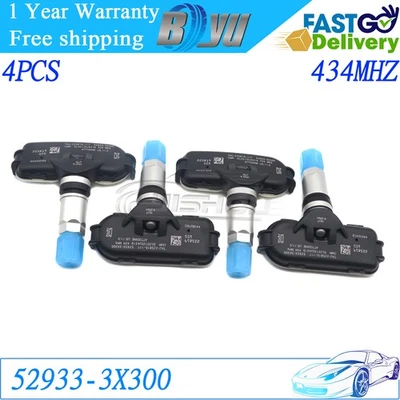 52933-3X300 Para Hyundai Elantra 2010-2014 4x SENSOR MONITOR DE PRESIÓN DE NEUMÁTICOS TPMS Foto 1 de 4