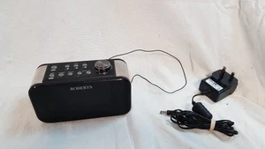 Roberts Ortus 2 Alarm Clock Radio Black USB LCD Display DAB+/DAB/FM - Picture 1 of 16