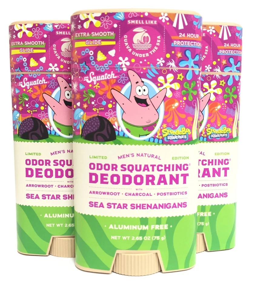 (3 PACK) Dr. Squatch Men's Deodorant - Sea Star Shenanigans, 2.65 oz (Oval Packa - Image 1 of 1
