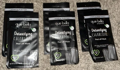 Lot Of 6 Que Bella Masks - Detoxifying Charcoal Peel Off Mask - Image 1 of 2
