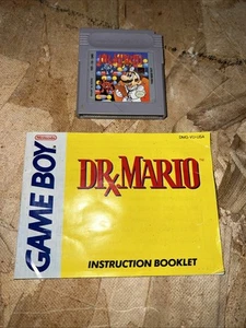 Dr. Mario (Nintendo Game Boy, 1990) Authentic Cart With Manual - Tested - Picture 1 of 5