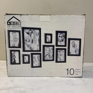 ABC of Decor 10 Stück Schwarz Bilderrahmen Set Wand Wohndeko W KOSTENLOSER VERSAND - Bild 1 von 6