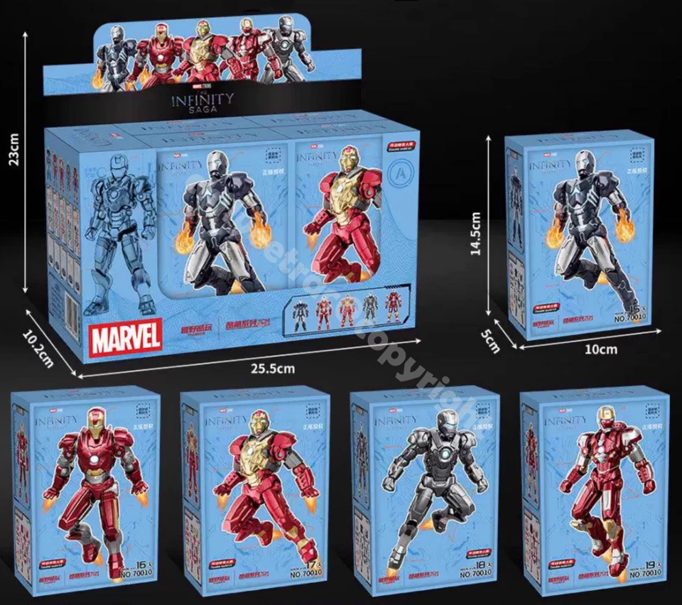 YuanYe Marvel IRON MAN Ironman Infinity SAGA MK15-19 Poseable Figure Model Kit - Image 1 of 4