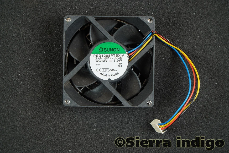Sunon PSD1208PTBX-A 80mm x 28mm DC12V 5.9W 4-Pin 4-Wire Fan - Image 1 of 1
