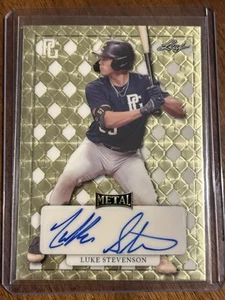 2022 Leaf Metal Perfect Game Gold Super Prism 1/1 Auto Luke Stevenson Mariners - Bild 1 von 2