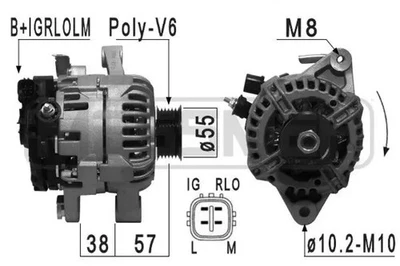 Alternator with V-ribbed belt pulley 210941A ERA for TOYOTA YARIS/VITZ - Image 1 of 4