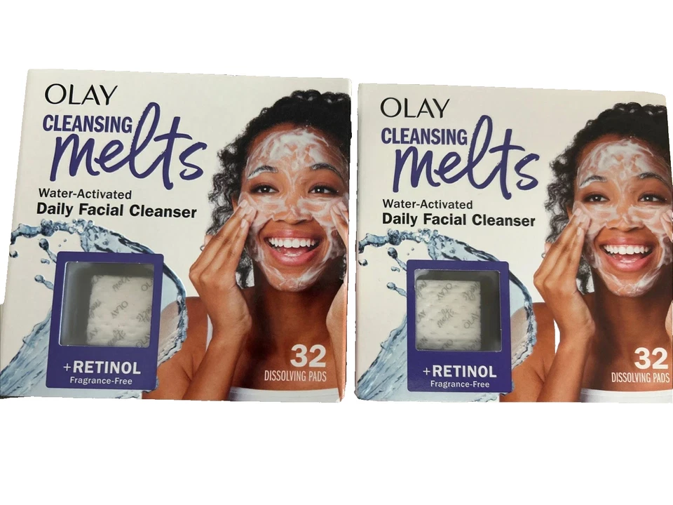 2 Olay Limpiador Facial Derretido Limpiador + Limpiador Facial Retinol 32 unidades Ea Foto 1 de 1