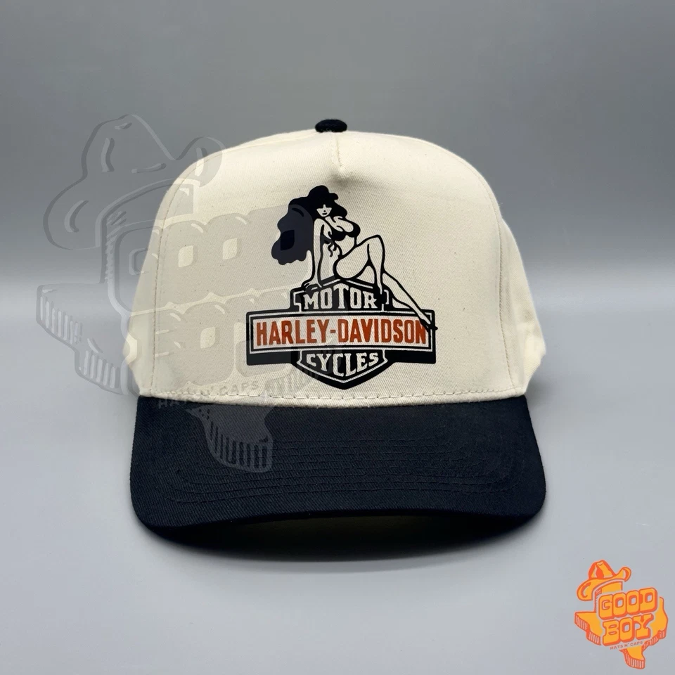 Gorra Harley Davidson De Colección Gorra Retro Ropa Occidental Caliente Motociclista Bebé Vaquera Mudflap Foto 1 de 4