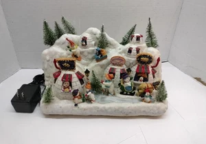 Puleo International Glasfaser Schneemann Dorf Ziel 2003 funktionstüchtig LESEN - Bild 1 von 7