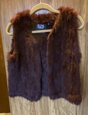 525 America Luxe, 100% Rabbit Fur Vest, Women’s Size S - Image 1 of 4