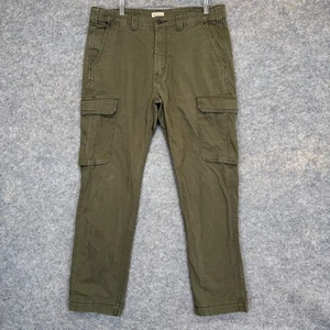 Levi's Hyrbid Cargo Pants Mens 34x32 (Fits 34x30) Rip Stop Taper Fit Dark Green - Picture 1 of 18