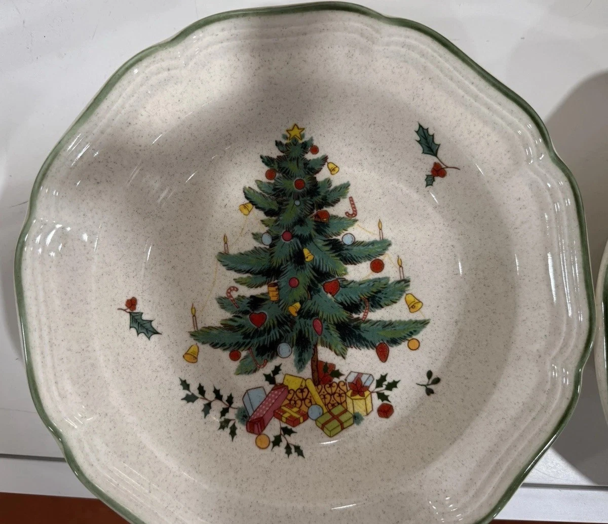 MIKASAクリスマスツリー ガラスプレート大皿90s前半USA百貨店